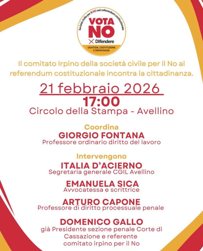 Il Comitato Irpino per il No al Referendum incontra i cittadini