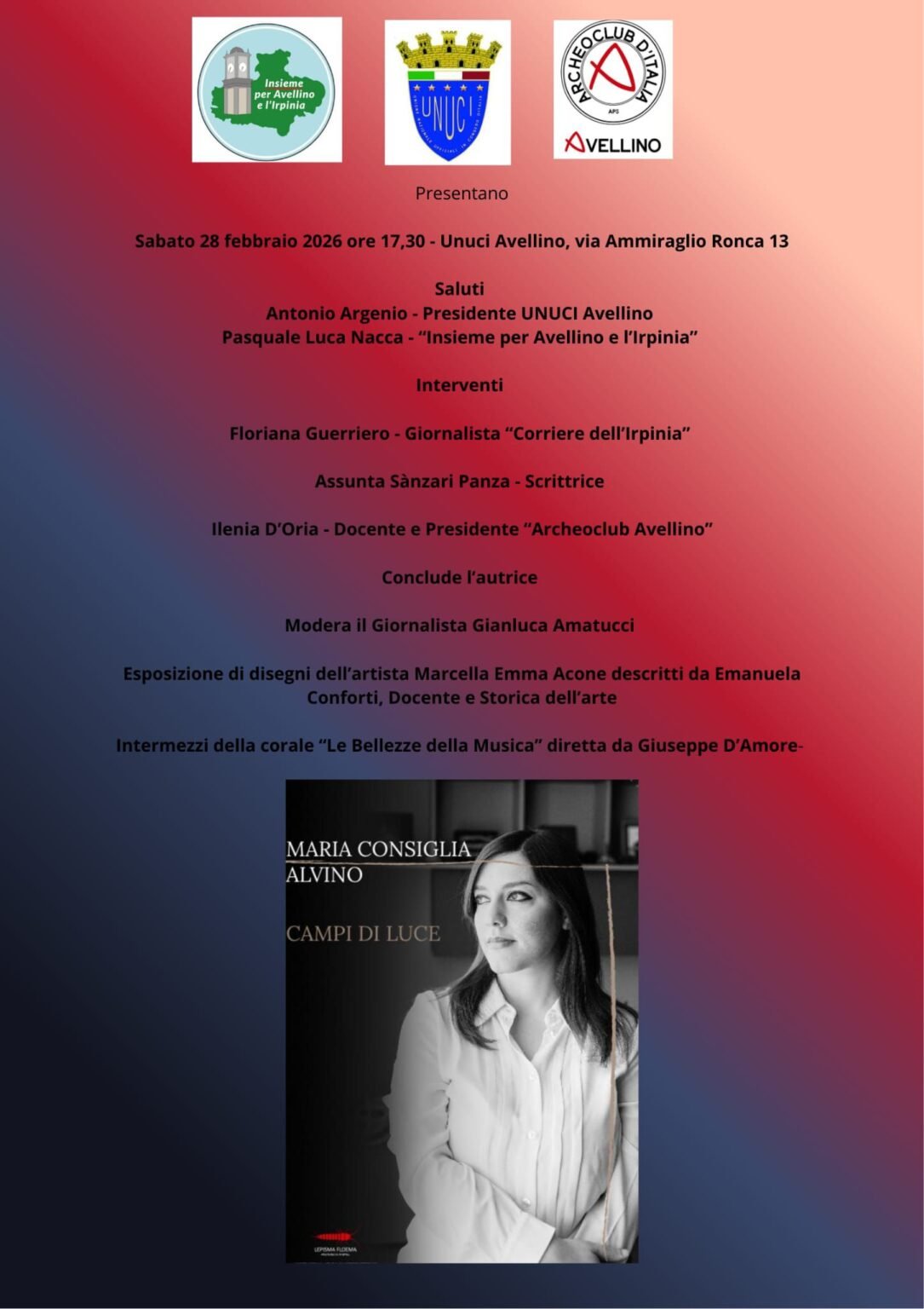 Alla sede Unuci si presenta “Campi di luce” di Maria Consiglia Alvino tra memoria e natura