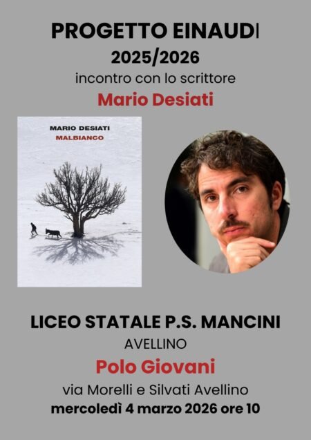 Gli studenti del liceo Mancini incontrano lo scrittore Desiati, dagli Spatriati a Malbianco