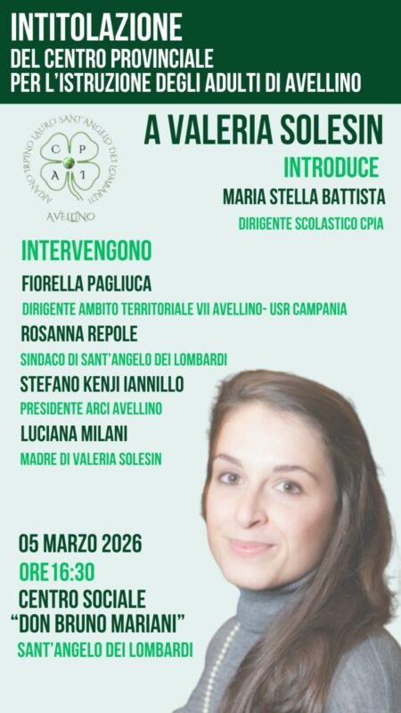 Il Centro per l’Istruzione degli adulti intitolato a Valeria Solesin