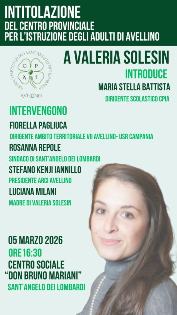 Il Centro per l’Istruzione degli adulti intitolato a Valeria Solesin