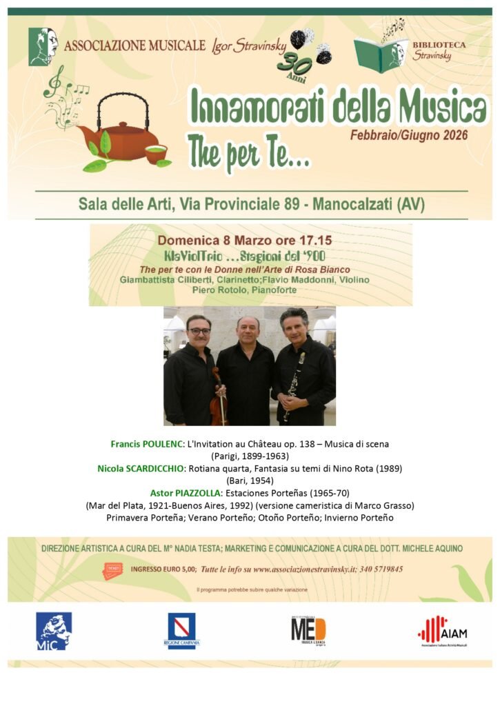 Innamorati della Musica con “Stagioni del ‘900” e le “Donne nell’arte”